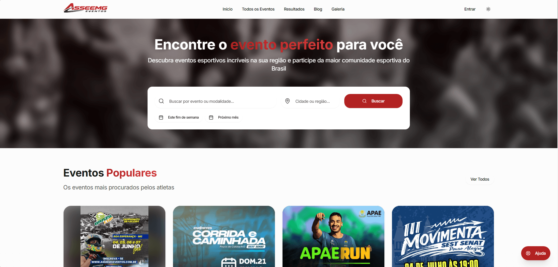Print da aplicação Thevent